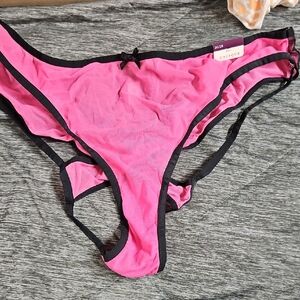 Cacique Pink and Black Lace Panties